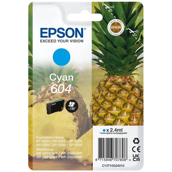 Epson 604 / C13T10G24010 ink cartridge Cyan