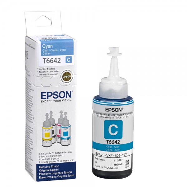 Epson T6642 / C13T664240 Nachfüll-Tinte Cyan 70 ml