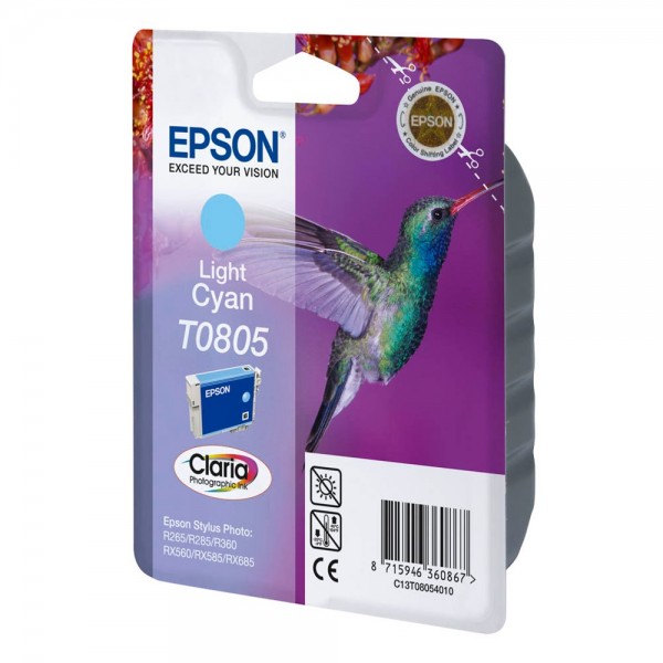 Epson T0805 / C13T08054010 Tinte Light-Cyan
