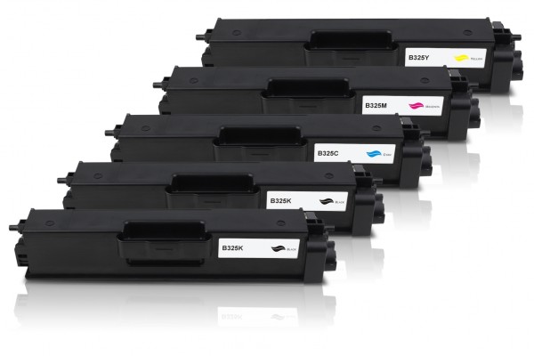Compatible with Brother TN-325 Toner Multipack CMYK (5 Set)