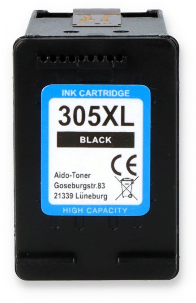 Compatible with HP 305 XL / 3YM62AE ink cartridge Black XXL
