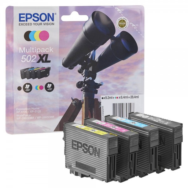 Epson 502 XL / C13T02W64010 ink cartridges Multipack CMYK (4 Set)