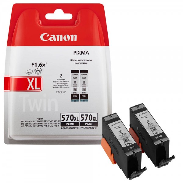 Canon PGI-570PGBK XL / 0318C007 ink cartridge Pigment-Black (2 Pack)