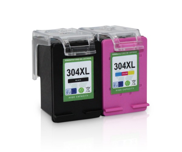 Compatible with HP 304 XL / 3JB05AE ink cartridges Multipack (1x Black / 1x Color) with level indicator (EU)