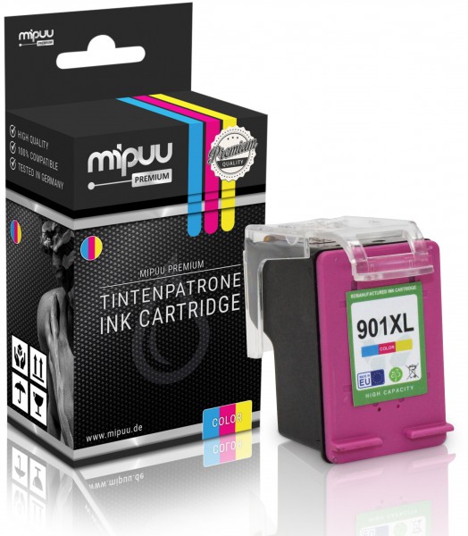 Mipuu ink cartridge replaces HP 901 XL / CC656AE Color