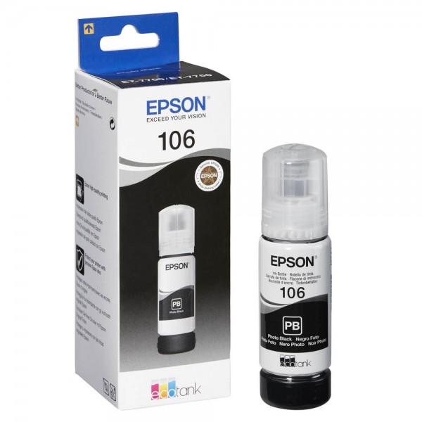 Epson 106 / C13T00R140 refill ink Photo-Black 70 ml