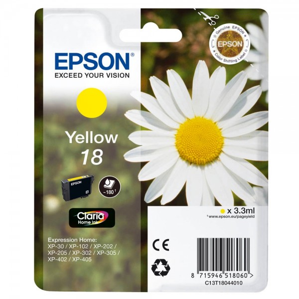Epson 18 / C13T18044012 ink cartridge Yellow