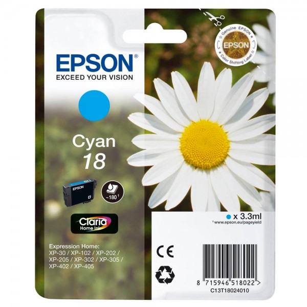 Epson 18 / C13T18024012 ink cartridge Cyan