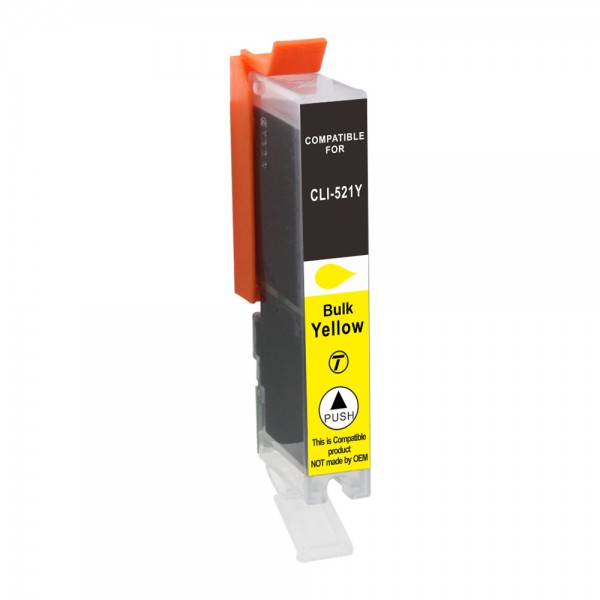 Compatible with Canon CLI-521Y / 2936B001 ink cartridge Yellow (BULK)