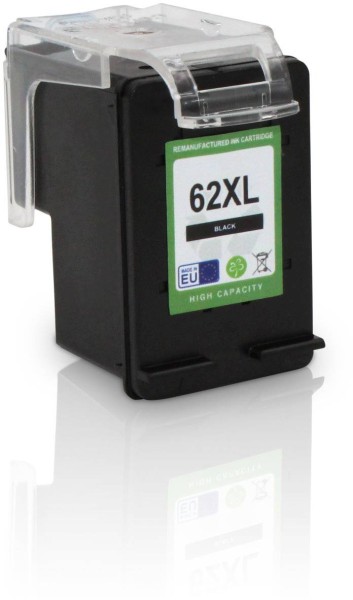 Kompatibel zu HP 62 XL / C2P05AE Tinte Black mit Füllstandsanzeige (EU)