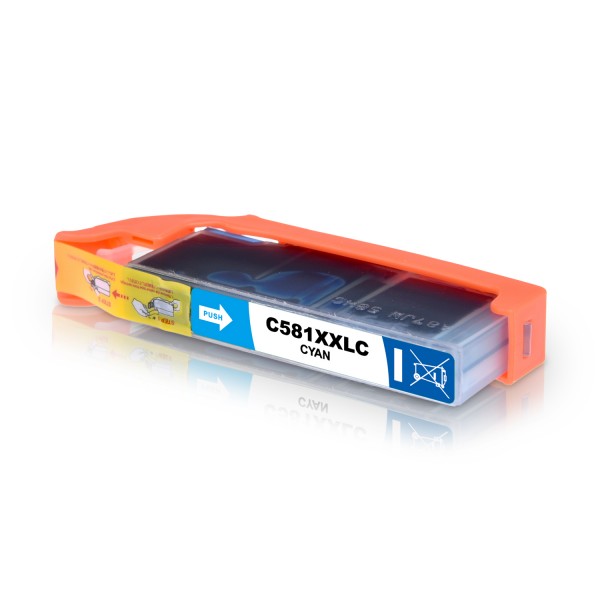 Compatible with Canon CLI-581C / 1995C001 ink cartridge Cyan XXL