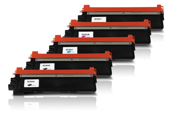 Compatible with Brother TN-230 Toner Multipack CMYK (5 Set)
