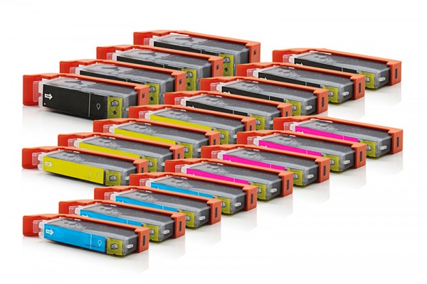 Compatible with Canon PGI-550 XL / CLI-551 XL ink cartridges Multipack CMYK (20 Set)