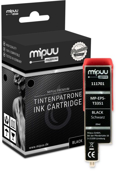 Mipuu ink cartridge replaces Epson 33 XL / C13T33514010 Black
