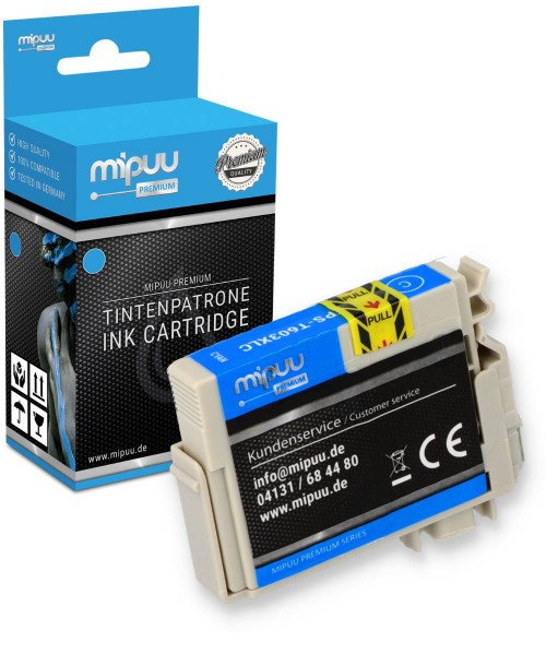 Mipuu ink cartridge replaces Epson 603 XL / C13T03A24010 Cyan