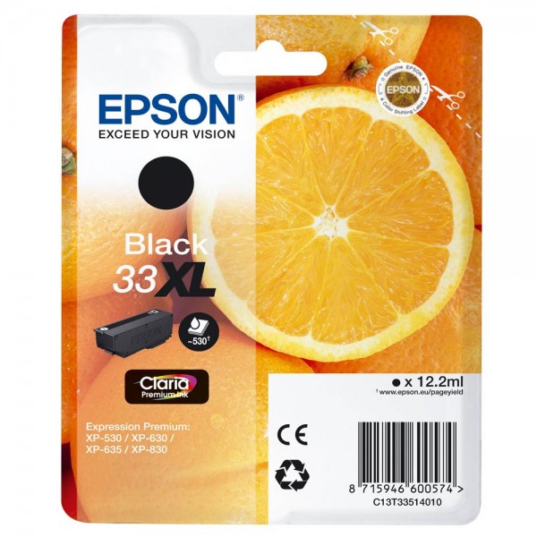 Epson 33 XL / C13T33514012 Tinte Black