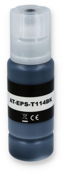 Kompatibel zu Epson 114 / C13T07A140 Nachfüll-Tinte Black 70 ml