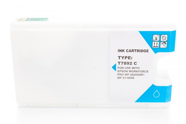 Compatible with Epson T7892 / C13T789240 ink cartridge Cyan