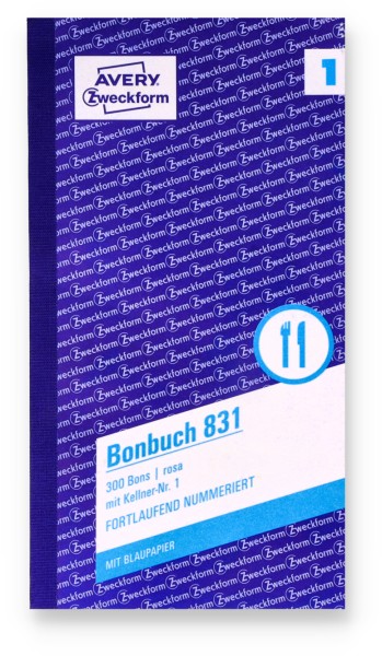 Avery Zweckform 831 Bonbuch DIN A5 (2x 50 Blatt)
