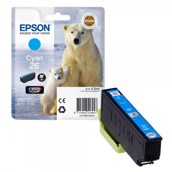 Epson 26 / C13T26124012 ink cartridge Cyan