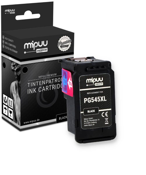 Mipuu ink cartridge replaces Canon PG-545 XL / 8286B001 Black