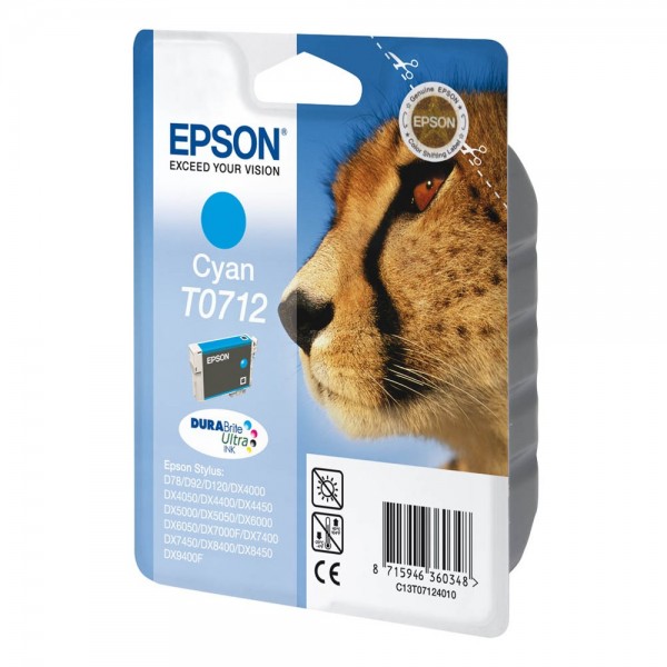Epson T0712 / C13T07124012 ink cartridge Cyan
