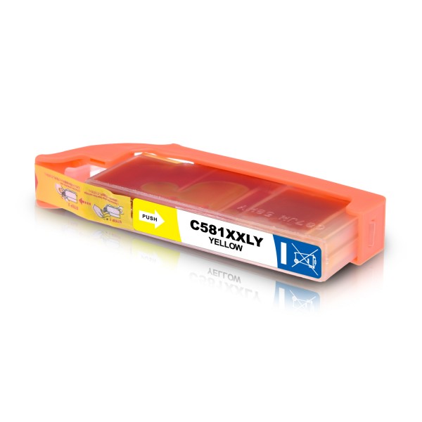Compatible with Canon CLI-581Y / 1997C001 ink cartridge Yellow XXL