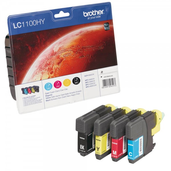 Brother LC-1100HY ink cartridges Multipack CMYK (4 Set)