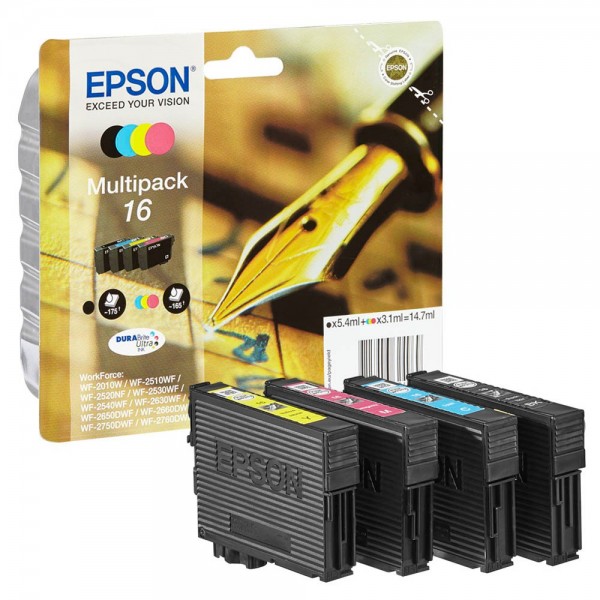 Epson 16 / C13T16264010 ink cartridges Multipack CMYK (4 Set)