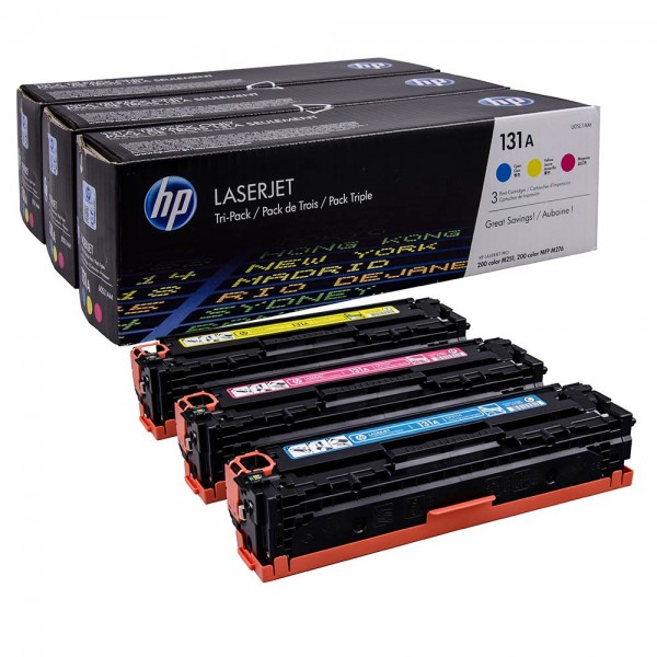 HP U0SL1AM / 131A Toner Multipack CMY (3er Set)