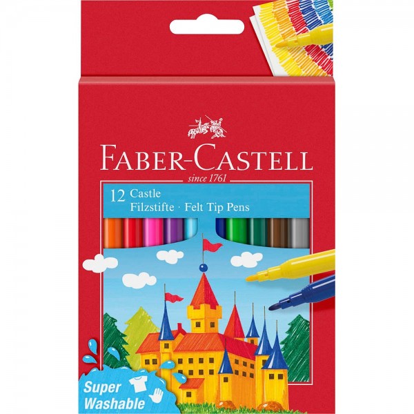 Faber-Castell Filzstifte Rundspitze 1,0 mm (12er Pack)