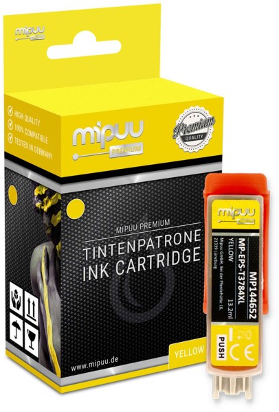 Mipuu Tinte ersetzt Epson 378 / C13T37944010 Yellow XL