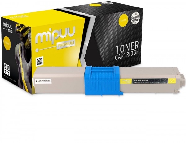 Mipuu Toner ersetzt OKI C301 / 44973533 Yellow