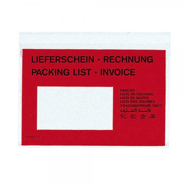 VP Lieferschein-/ Rechnungstasche DIN C6 selbstklebend - 250 Stk.