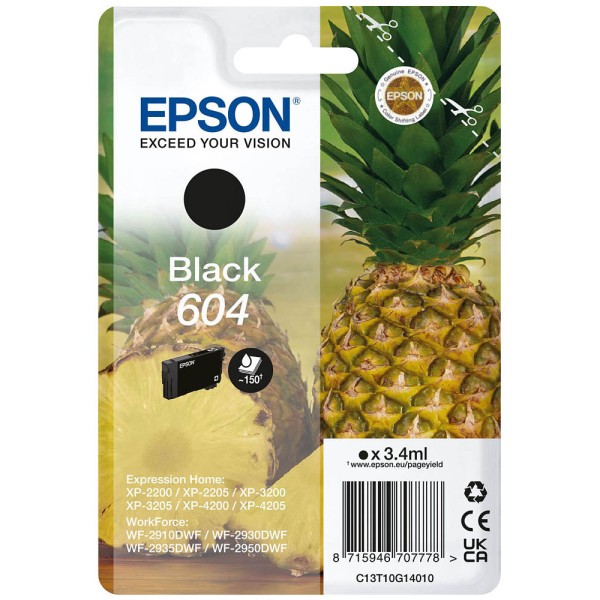 Epson 604 / C13T10G14010 Tinte Black