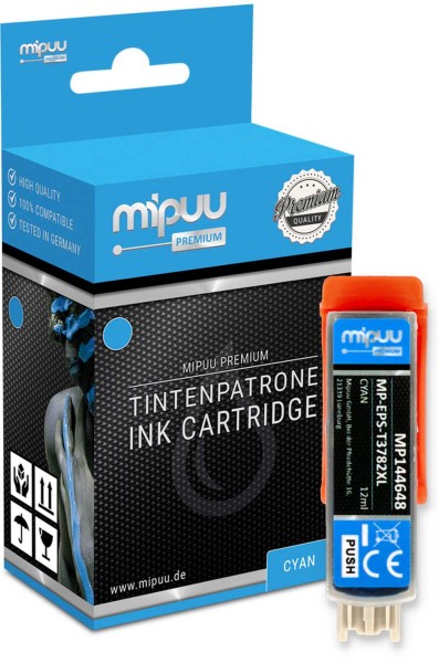 Mipuu Tinte ersetzt Epson 378 / C13T37924010 Cyan XL