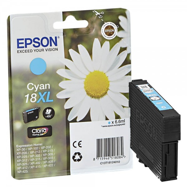 Epson 18 XL / C13T18124012 Tinte Cyan