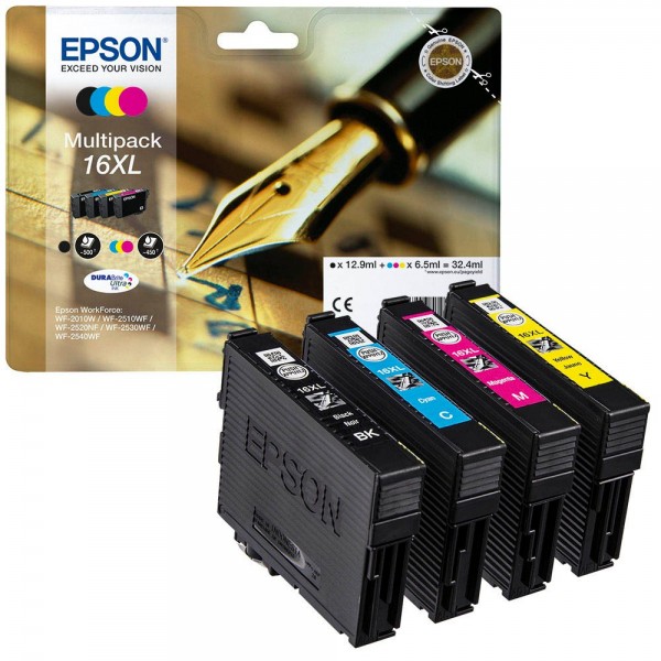Epson 16 XL / C13T16364012 ink cartridges Multipack CMYK (4 Set)
