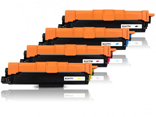 Compatible with Brother TN-247 Toner Multipack CMYK (4 Set)