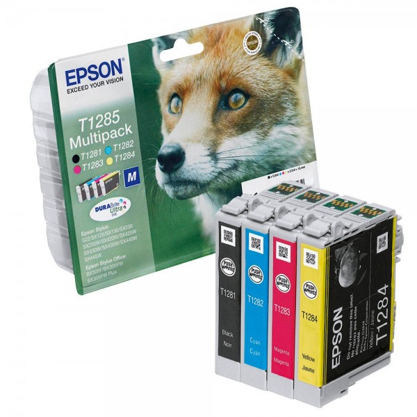 Epson T1285 / C13T12854012 ink cartridges Multipack CMYK (4 Set)