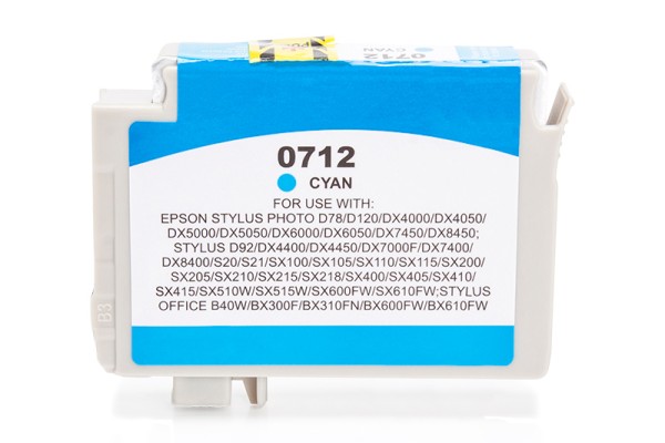 Compatible with Epson T0712 / C13T07124010 ink cartridge Cyan (BULK)