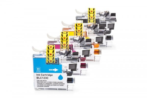 Compatible with Brother LC-123VALBPDR ink cartridges Multipack CMYK (4 Set)