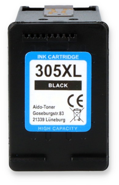 Kompatibel zu HP 305 XL / 3YM62AE Tinte Black XXL mit Füllstandsanzeige