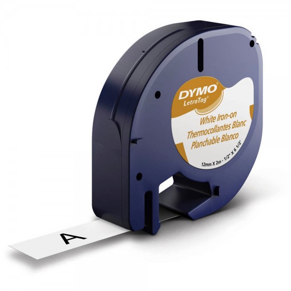 Dymo LetraTag textile-tape 18768 suitable for LT-100H / LT-100T (black on white)