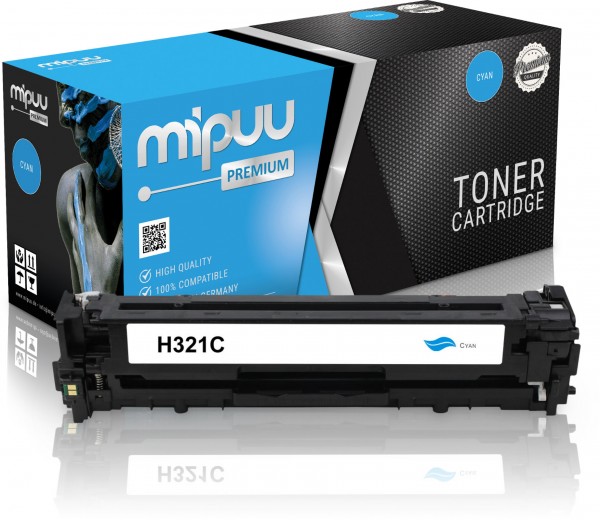 Mipuu Toner replaces HP CE321A / 128A Cyan