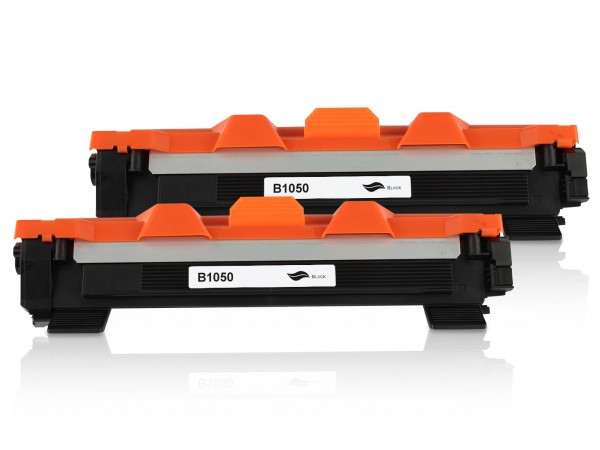 Compatible with Brother TN-1050 Toner Black (2 Pack)