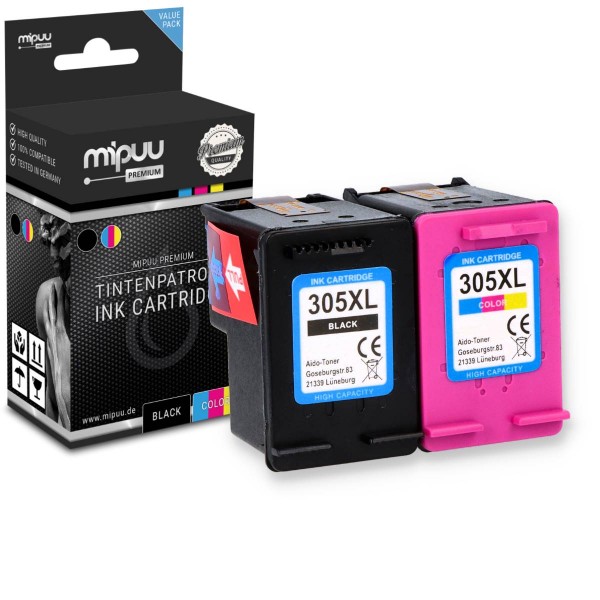 Mipuu ink cartridge replaces HP 305 XL / 6ZA94AE Multipack (1x Black / 1x Color)