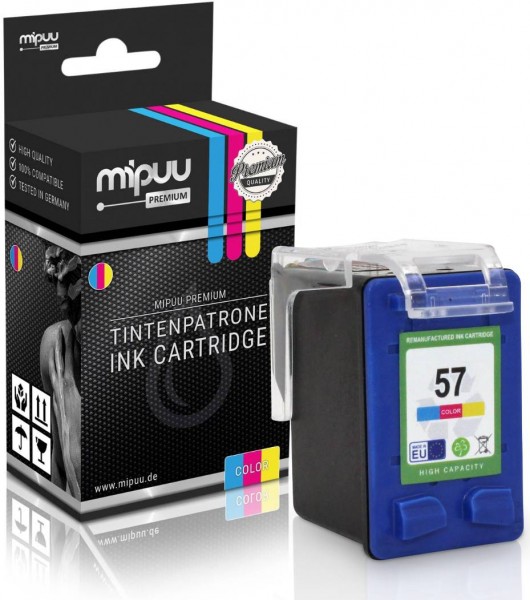Mipuu ink cartridge replaces HP 57 / C6657AE Color