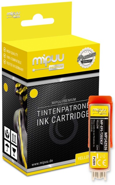 Mipuu ink cartridge replaces Epson 202 XL / C13T02H44010 Yellow