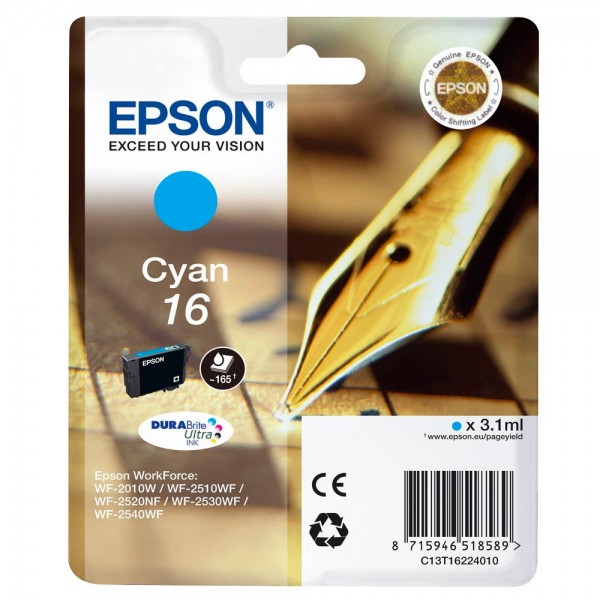 Epson 16 / C13T16224010 ink cartridge Cyan